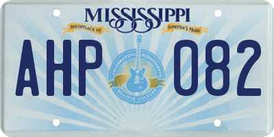 MS license plate AHP082
