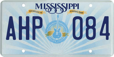 MS license plate AHP084