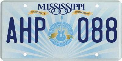 MS license plate AHP088