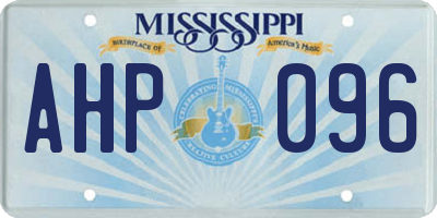 MS license plate AHP096