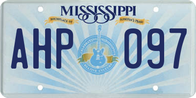 MS license plate AHP097