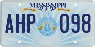 MS license plate AHP098