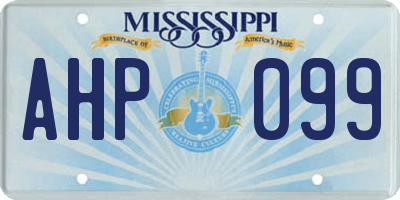 MS license plate AHP099