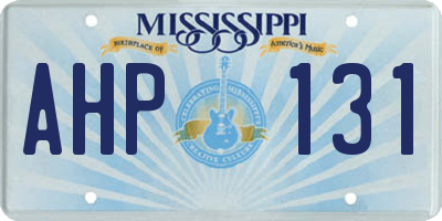 MS license plate AHP131