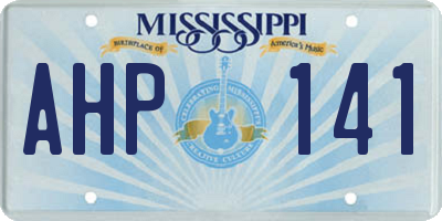 MS license plate AHP141