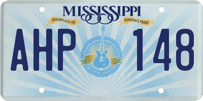 MS license plate AHP148
