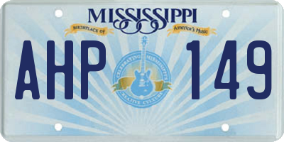 MS license plate AHP149