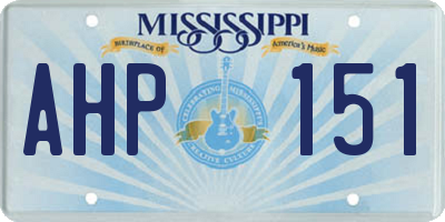 MS license plate AHP151