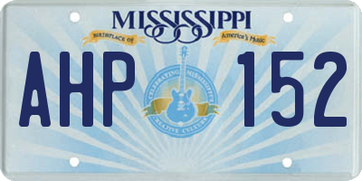 MS license plate AHP152