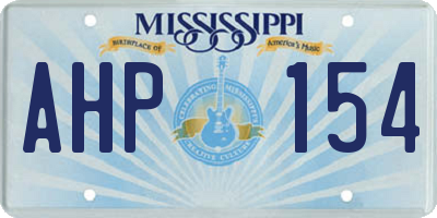 MS license plate AHP154