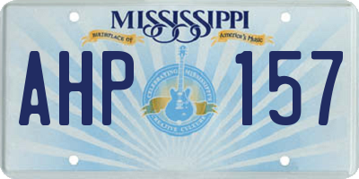 MS license plate AHP157