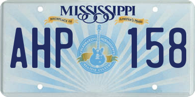 MS license plate AHP158