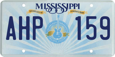 MS license plate AHP159