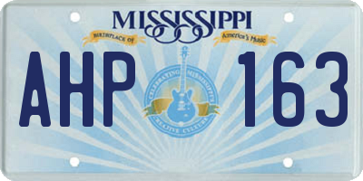 MS license plate AHP163