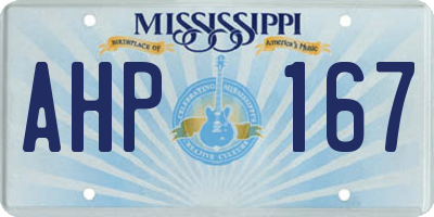 MS license plate AHP167