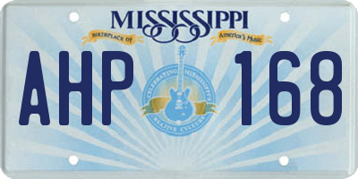 MS license plate AHP168