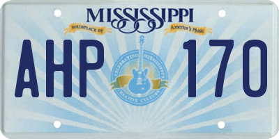 MS license plate AHP170