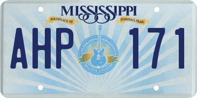MS license plate AHP171