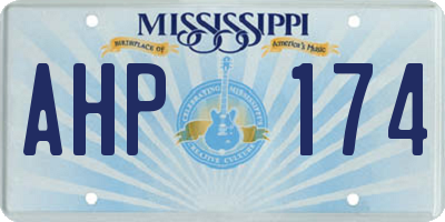 MS license plate AHP174