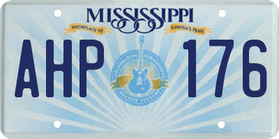 MS license plate AHP176