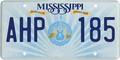 MS license plate AHP185