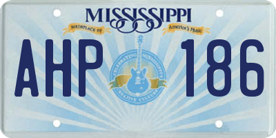 MS license plate AHP186