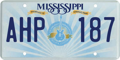 MS license plate AHP187
