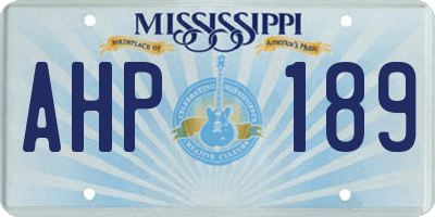 MS license plate AHP189