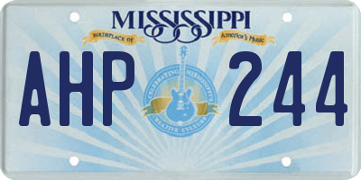 MS license plate AHP244