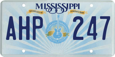 MS license plate AHP247