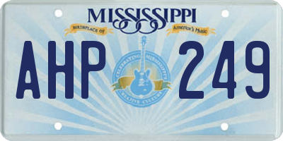MS license plate AHP249