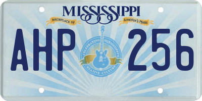 MS license plate AHP256