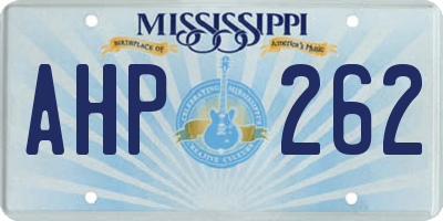 MS license plate AHP262