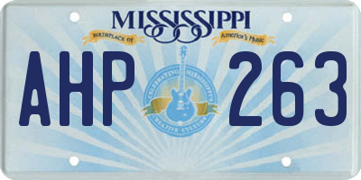 MS license plate AHP263