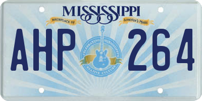 MS license plate AHP264