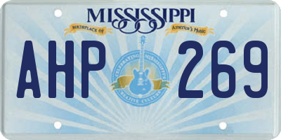 MS license plate AHP269