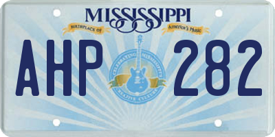 MS license plate AHP282