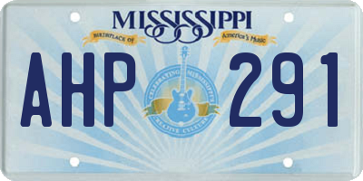 MS license plate AHP291