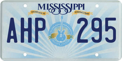 MS license plate AHP295