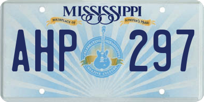 MS license plate AHP297