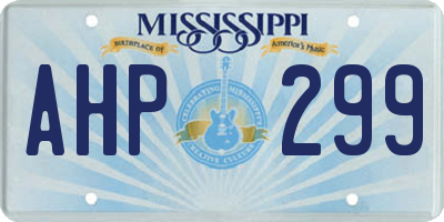 MS license plate AHP299