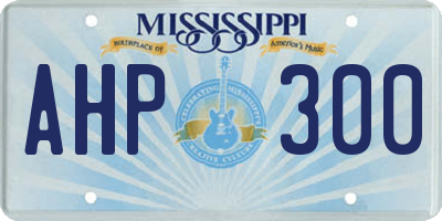 MS license plate AHP300