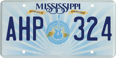 MS license plate AHP324