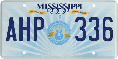 MS license plate AHP336