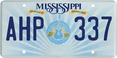 MS license plate AHP337