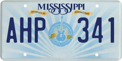 MS license plate AHP341