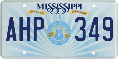 MS license plate AHP349