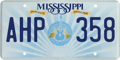 MS license plate AHP358