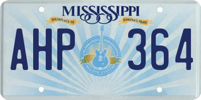 MS license plate AHP364
