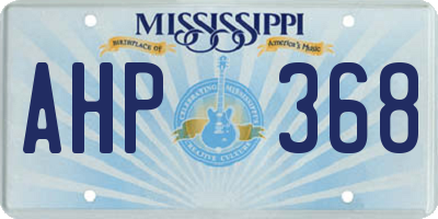 MS license plate AHP368